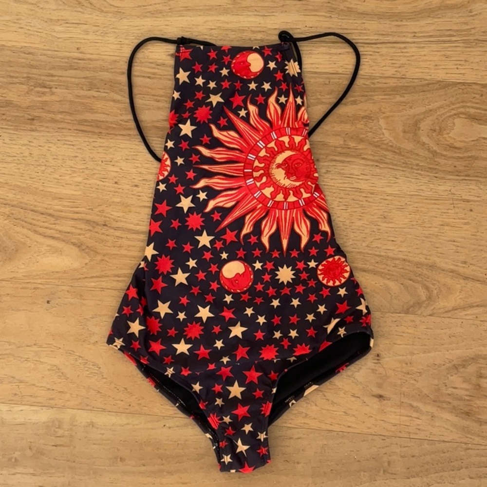REVOLVE Sunburst Backless One-Piece Swimsuit